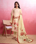 Prazu Fashion Beige Crepe Printed Designer Kurta Set | Grocsy