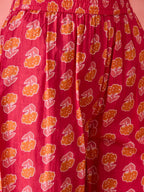 Joban Fashion Printed Pink Pure Cotton Kurta Set | Grocsy
