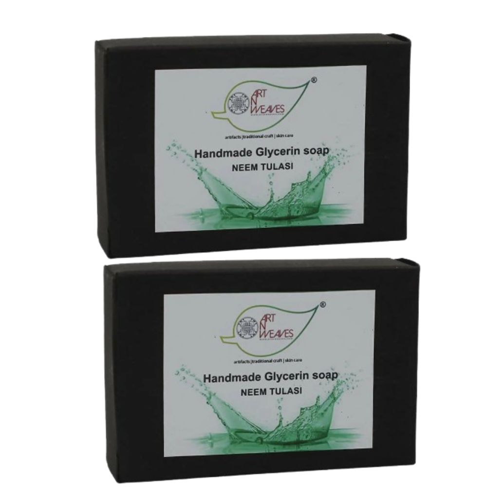 artNweaves Handmade Glycerin Soap Neem Tulsi | Grocsy