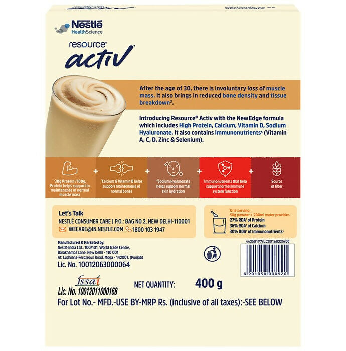 Nestle Resource Activ Powder - Vanilla Flavor | Grocsy