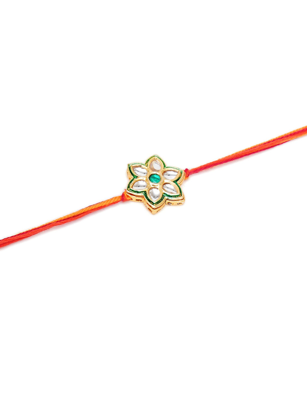 Designer kundan Rakhi - Ruby Raang | Grocsy