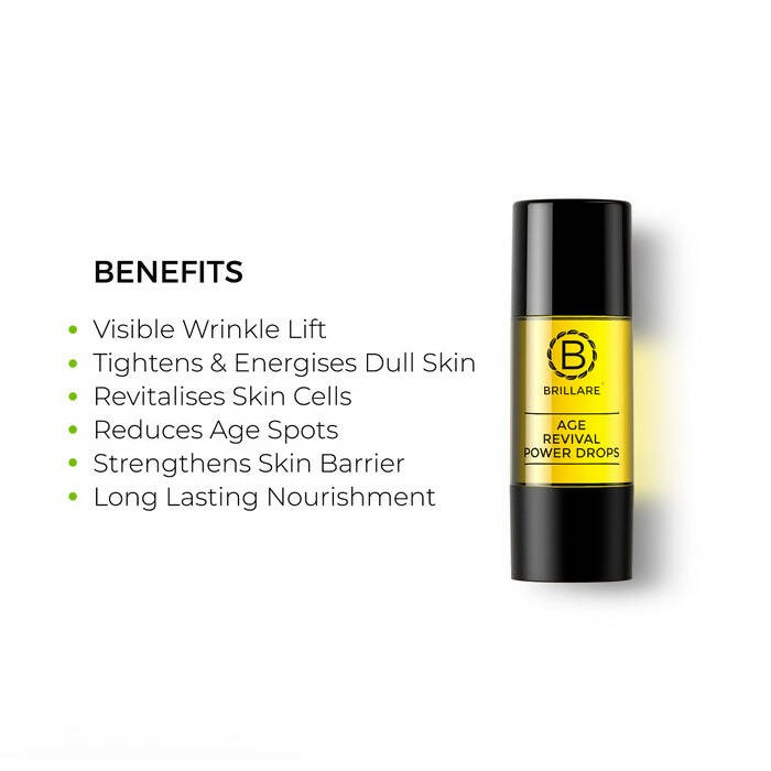 Brillare Age Revival Power Drops Natural Face Serum | Grocsy