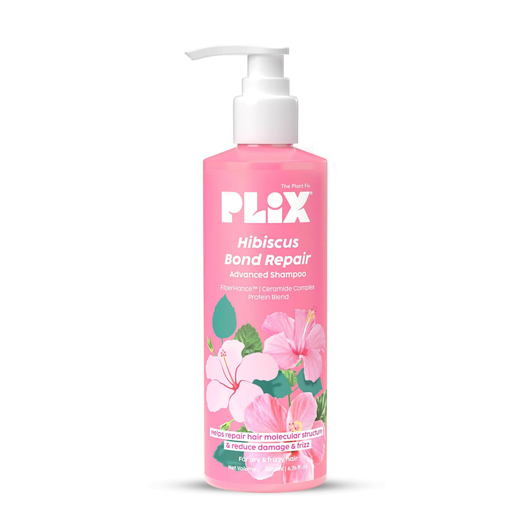 PLIX The Plant Fix Hibiscus Bond Repair Advanced Shampoo For Damaged, Frizzy Hair | Grocsy