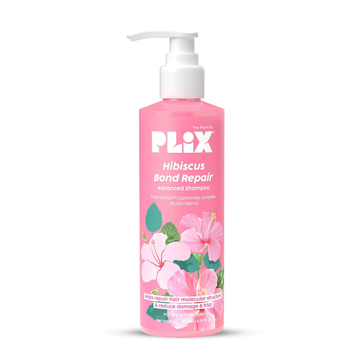 PLIX The Plant Fix Hibiscus Bond Repair Advanced Shampoo For Damaged, Frizzy Hair | Grocsy