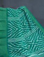 Shades Of Leaf Green With Lehariya Design Semi Chanderi Saree By Gayathri Reddy Designer Studio | Grocsy