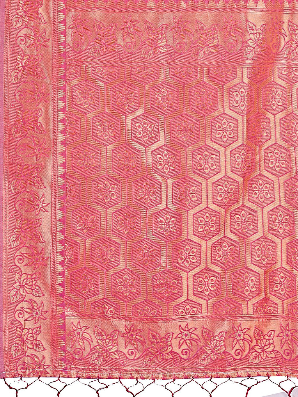 Shree Shyam Fashion Light Pink Woven Zari Traditional Linen Cotton Saree with Rich Pallu & Unstitched Blouse - Festive & Wedding Wear Saree | Grocsy