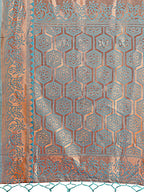 Shree Shyam Fashion Pink Woven Zari Traditional Linen Cotton Saree with Rich Pallu & Unstitched Blouse - Festive & Wedding Wear Saree | Grocsy