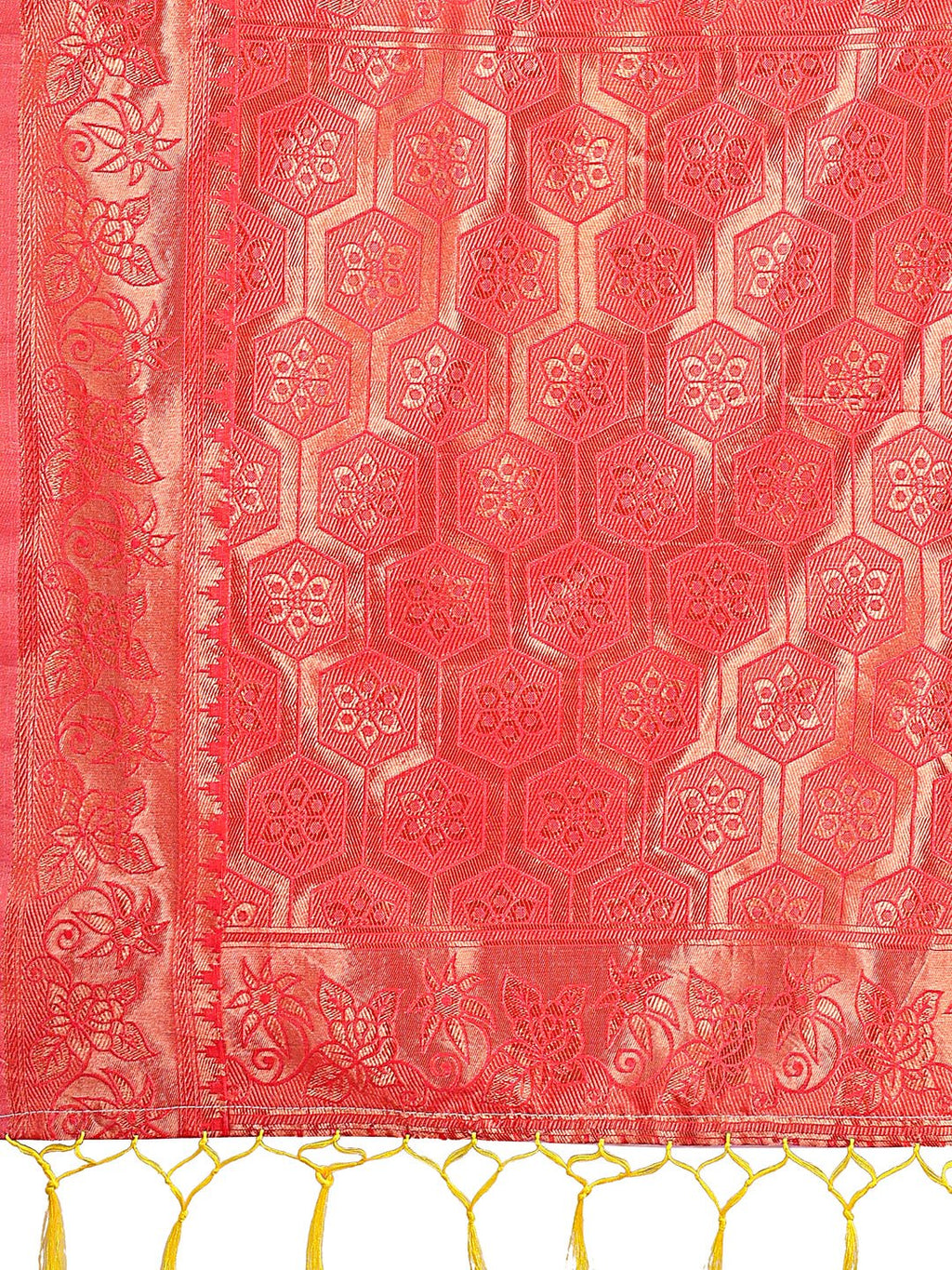 Shree Shyam Fashion Yellow Woven Zari Traditional Linen Cotton Saree with Rich Pallu & Unstitched Blouse - Festive & Wedding Wear Saree | Grocsy
