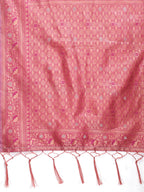 Shree Shyam Fashion Elegant Pink Cotton Saree with Contrast Pallu - Perfect Blend of Tradition & Comfort | Grocsy