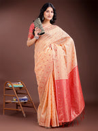 Shree Shyam Fashion Elegant Orange Cotton Saree with Contrast Pallu - Perfect Blend of Tradition & Comfort | Grocsy