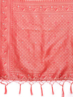Shree Shyam Fashion Elegant Orange Cotton Saree with Contrast Pallu - Perfect Blend of Tradition & Comfort | Grocsy