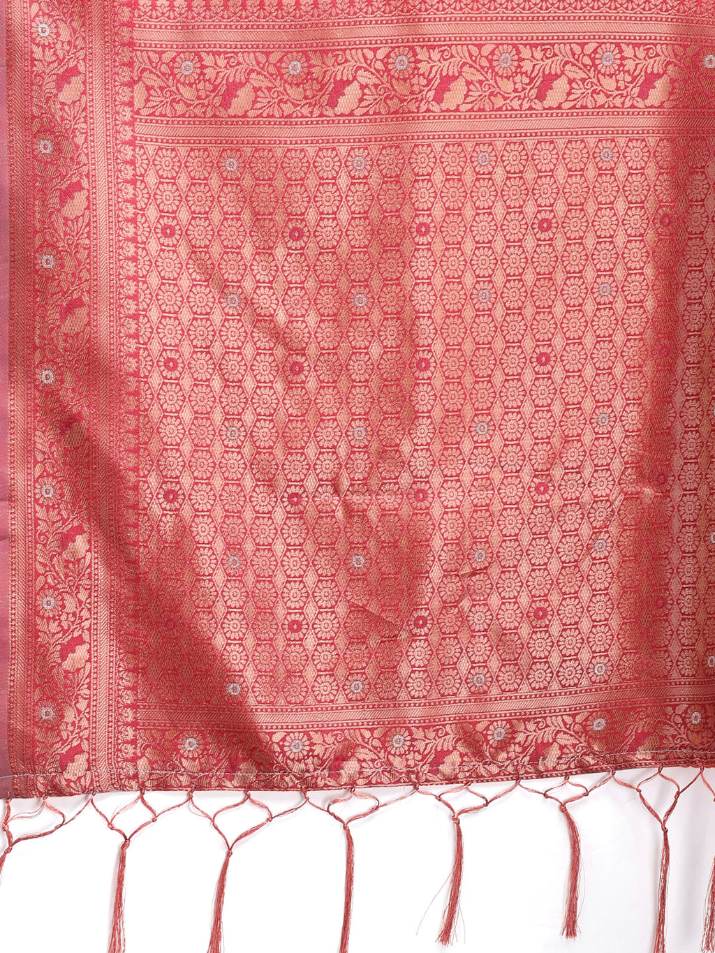 Shree Shyam Fashion Elegant Peach Cotton Saree with Contrast Pallu - Perfect Blend of Tradition & Comfort | Grocsy