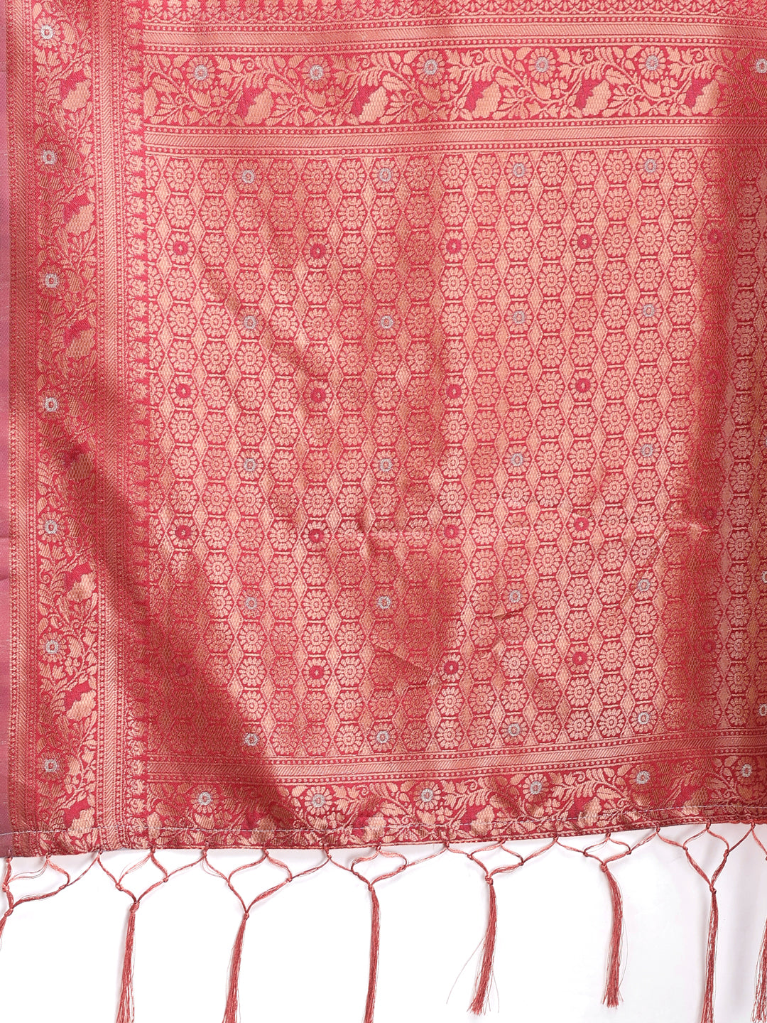 Shree Shyam Fashion Elegant Peach Cotton Saree with Contrast Pallu - Perfect Blend of Tradition & Comfort | Grocsy