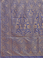 Shree Shyam Fashion Cream & Navy Blue Banarasi silk Woven Zari Work Traditional Tassel Saree | Grocsy