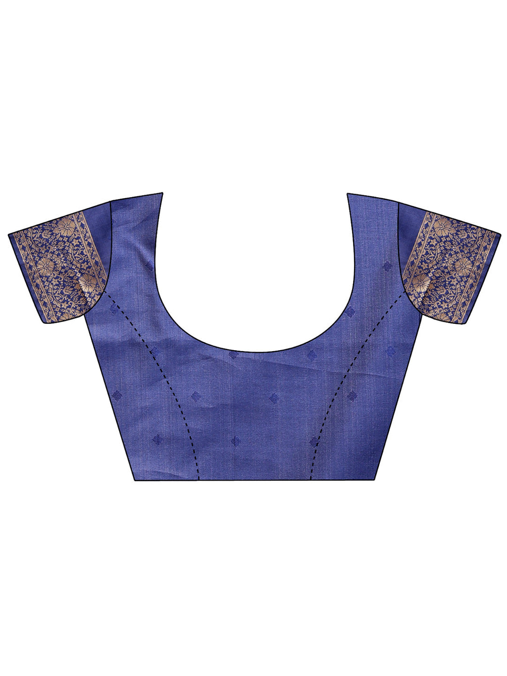 Shree Shyam Fashion Cream & Navy Blue Banarasi silk Woven Zari Work Traditional Tassel Saree | Grocsy
