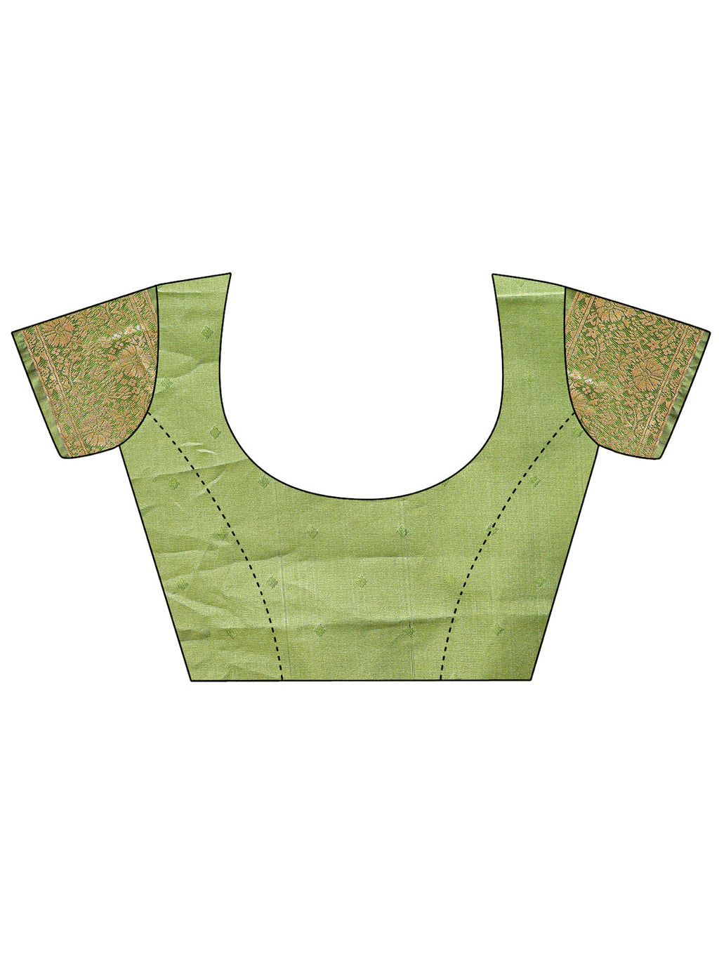 Shree Shyam Fashion Cream & Light Green Banarasi silk Woven Zari Work Traditional Tassel Saree | Grocsy