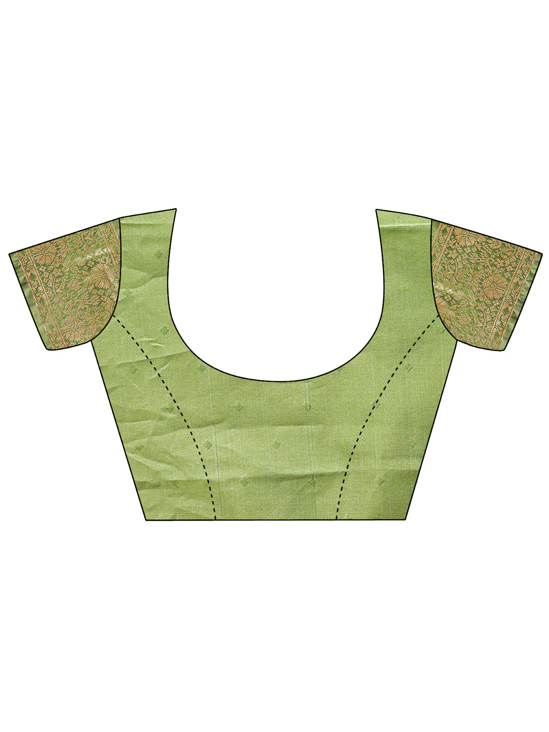 Shree Shyam Fashion Cream & Light Green Banarasi silk Woven Zari Work Traditional Tassel Saree | Grocsy