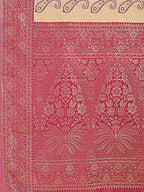 Shree Shyam Fashion Cream & Magenta Banarasi silk Woven Zari Work Traditional Tassel Saree | Grocsy