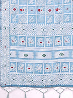 Shree Shyam Fashion Threads of Tradition: Sky Blue Linen Cotton Saree Woven with Stories of Grace & Heritage | Grocsy