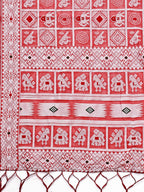 Shree Shyam Fashion Threads of Tradition: Peach Linen Cotton Saree Woven with Stories of Grace & Heritage | Grocsy
