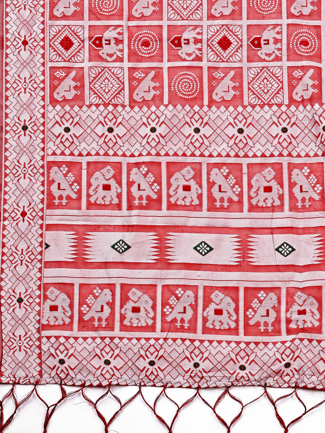 Shree Shyam Fashion Threads of Tradition: Peach Linen Cotton Saree Woven with Stories of Grace & Heritage | Grocsy