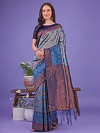 Shree Shyam Fashion Radiant Lichi Silk Saree - A Touch of Royalty in Every Thread | Grocsy