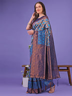Shree Shyam Fashion Radiant Lichi Silk Saree - A Touch of Royalty in Every Thread | Grocsy