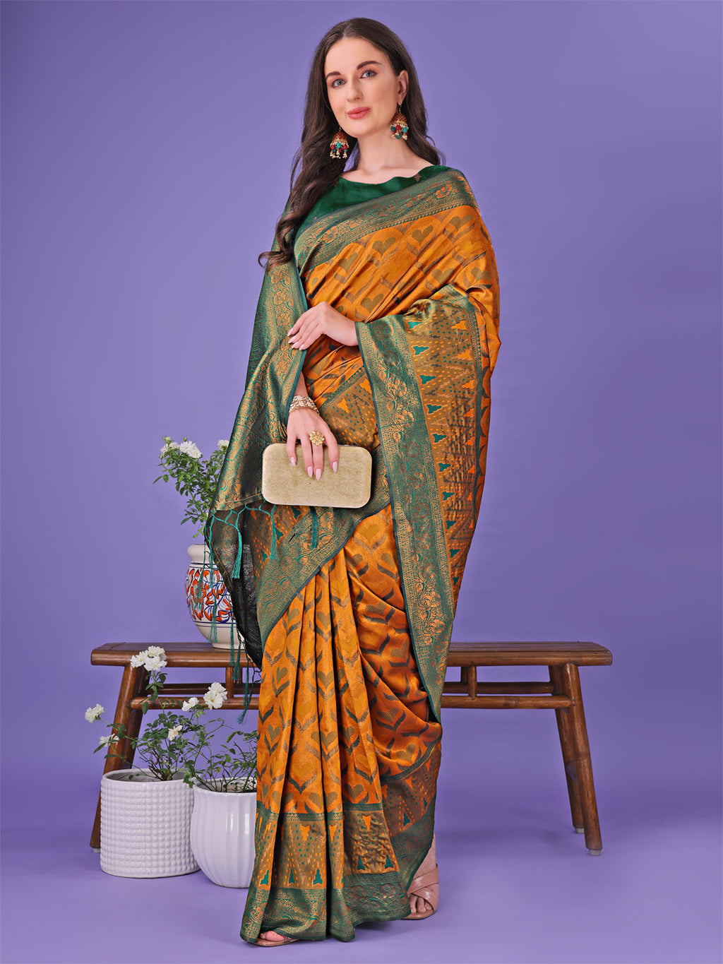 Shree Shyam Fashion Radiant Lichi Silk Saree - A Touch of Royalty in Every Thread | Grocsy