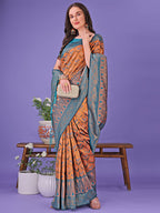 Shree Shyam Fashion Radiant Lichi Silk Saree - A Touch of Royalty in Every Thread | Grocsy