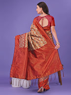 Shree Shyam Fashion Radiant Lichi Silk Saree - A Touch of Royalty in Every Thread | Grocsy
