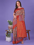Shree Shyam Fashion Radiant Lichi Silk Saree - A Touch of Royalty in Every Thread | Grocsy