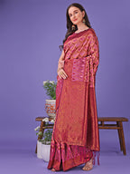 Shree Shyam Fashion Radiant Lichi Silk Saree - A Touch of Royalty in Every Thread | Grocsy