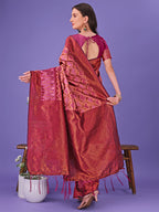 Shree Shyam Fashion Radiant Lichi Silk Saree - A Touch of Royalty in Every Thread | Grocsy