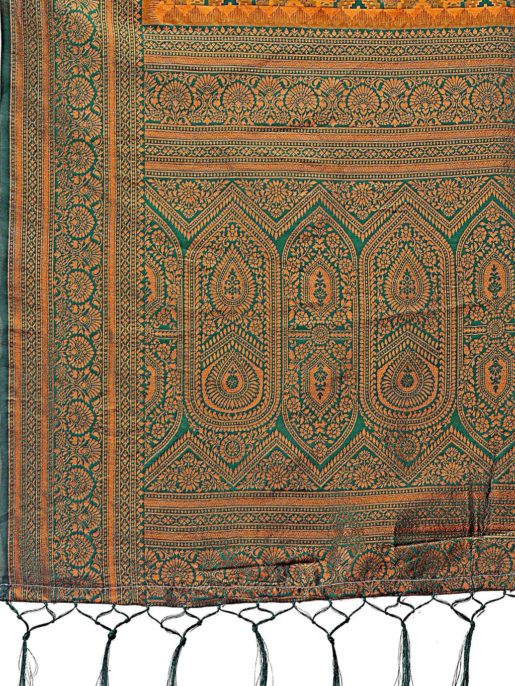 Shree Shyam Fashion Majestic Green & Yellow Silk Saree with Rich Woven Pallu - A Regal Touch for Special Moments | Grocsy