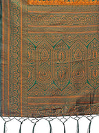 Shree Shyam Fashion Majestic Green & Yellow Silk Saree with Rich Woven Pallu - A Regal Touch for Special Moments | Grocsy