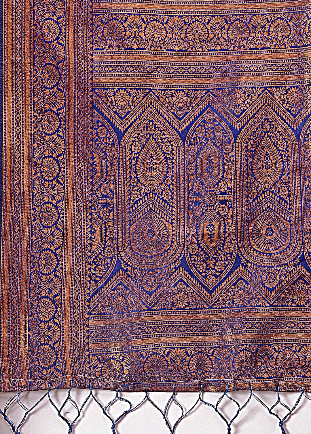 Shree Shyam Fashion Majestic Red & Sky Blue Silk Saree with Rich Woven Pallu - A Regal Touch for Special Moments | Grocsy