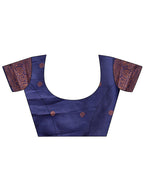 Shree Shyam Fashion Majestic Red & Sky Blue Silk Saree with Rich Woven Pallu - A Regal Touch for Special Moments | Grocsy