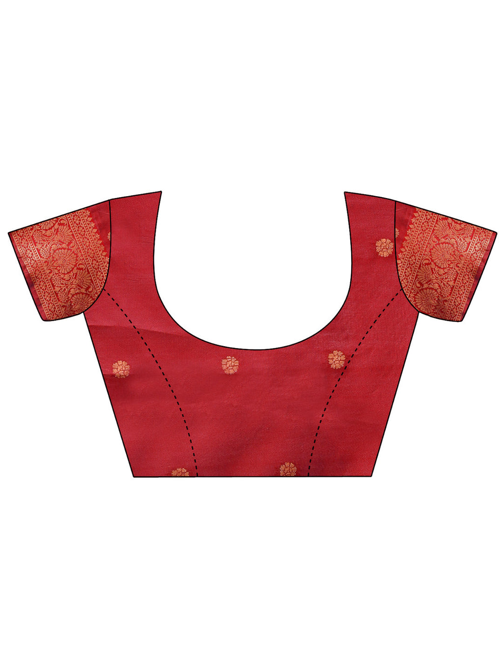 Shree Shyam Fashion Majestic Red & Cream Silk Saree with Rich Woven Pallu - A Regal Touch for Special Moments | Grocsy