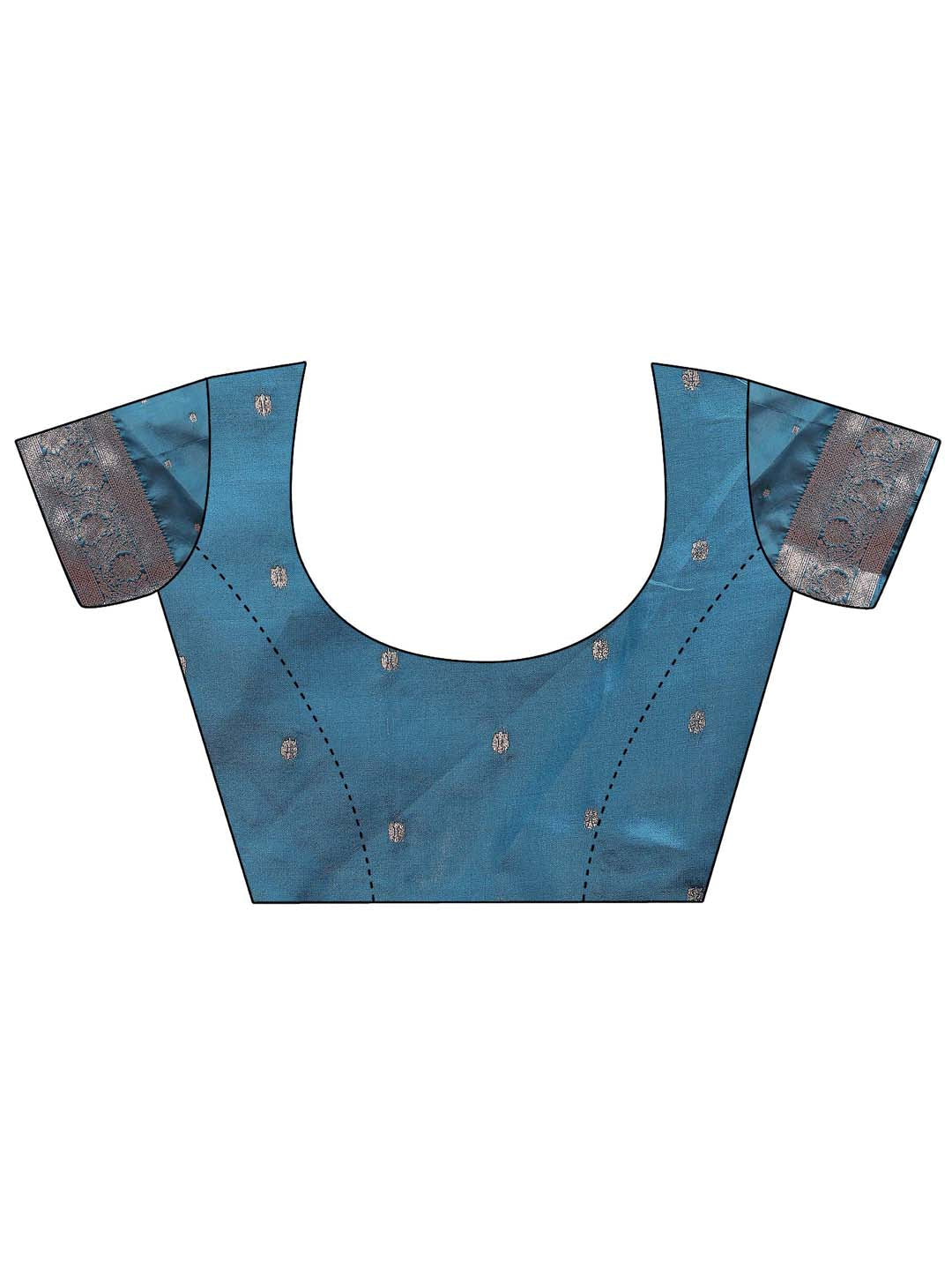 Shree Shyam Fashion Royal Blue Banarasi Silk Saree with Zari Weaving - A Timeless Tale of Elegance | Grocsy