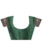 Shree Shyam Fashion Dark Green Banarasi Silk Saree with Zari Weaving - A Timeless Tale of Elegance | Grocsy