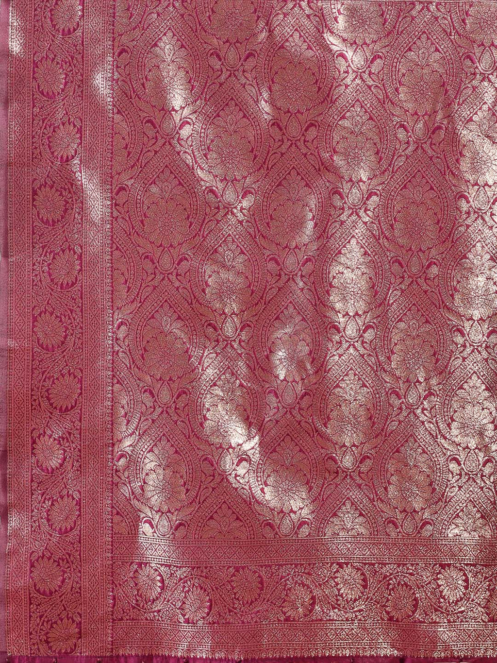 Shree Shyam Fashion Purple Banarasi Silk Saree with Zari Weaving - A Timeless Tale of Elegance | Grocsy