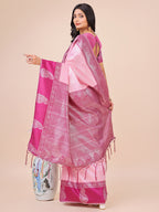 Shree Shyam Fashion Graceful Light & Dark Pink Silk Saree with Rich Woven Border & Paisley Pallu - Perfect for Festive & Wedding Wear | Grocsy