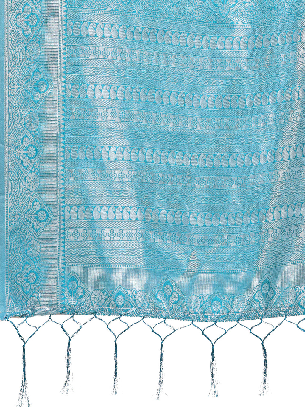 Shree Shyam Fashion Graceful Light & Dark Yellow Silk Saree with Rich Woven Border & Paisley Pallu - Perfect for Festive & Wedding Wear | Grocsy