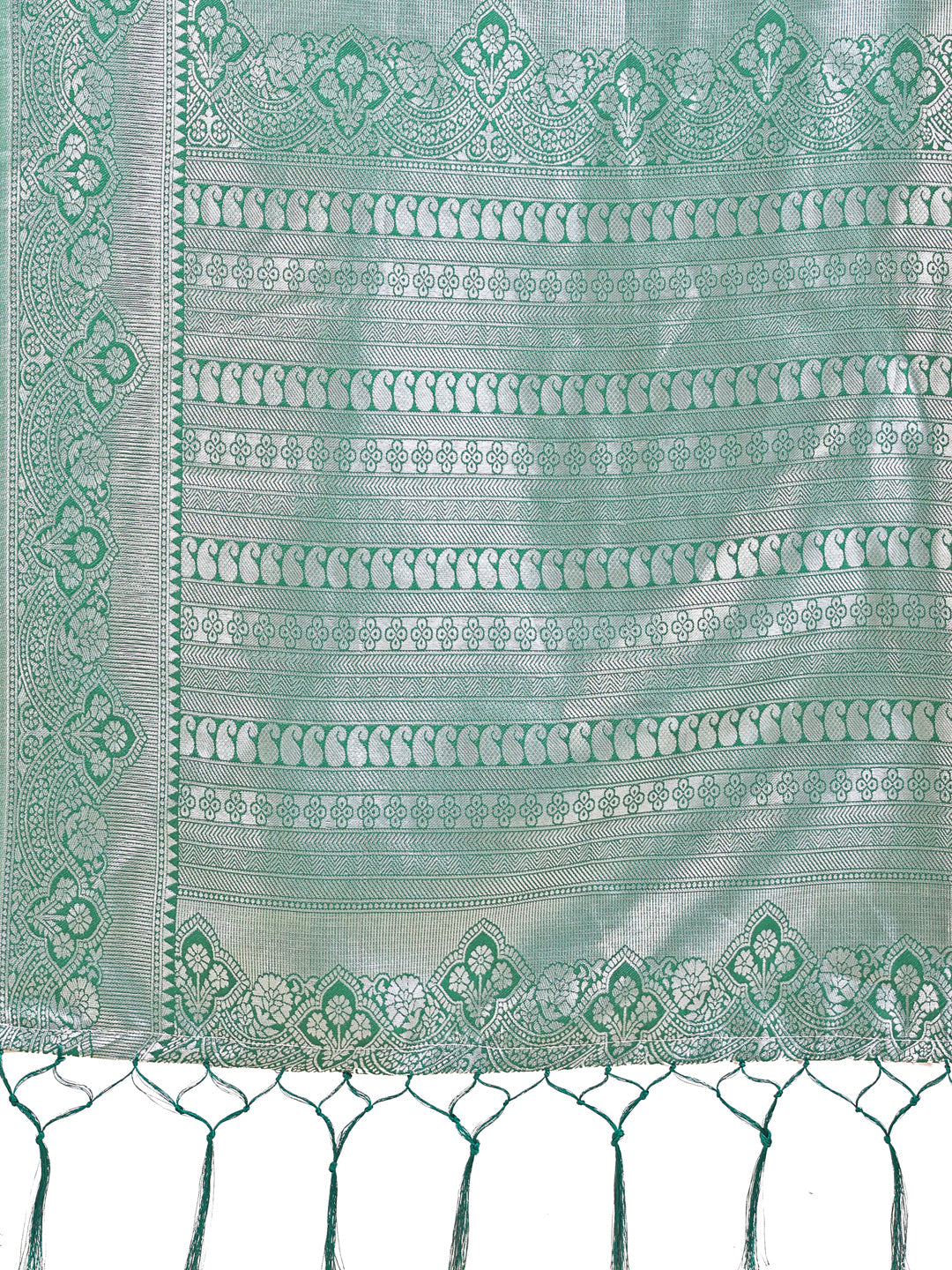 Shree Shyam Fashion Graceful Light & Dark Cream Silk Saree with Rich Woven Border & Paisley Pallu - Perfect for Festive & Wedding Wear | Grocsy