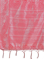 Shree Shyam Fashion Graceful Light & Dark Peach Silk Saree with Rich Woven Border & Paisley Pallu - Perfect for Festive & Wedding Wear | Grocsy