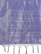 Shree Shyam Fashion Graceful Light & Dark Teal Silk Saree with Rich Woven Border & Paisley Pallu - Perfect for Festive & Wedding Wear | Grocsy
