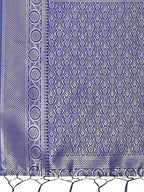 Shree Shyam Fashion Graceful Teal & Blue Banarasi Silk Saree with Rich Zari Woven Border - Traditional Elegance for Celebrations | Grocsy