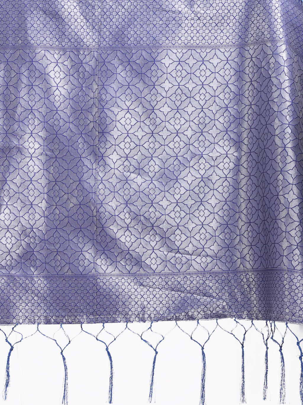 Shree Shyam Fashion Sky Blue Lichi Silk Woven Zari Work Traditional Tassel Saree | Grocsy