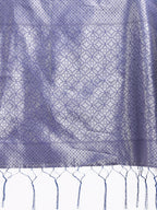 Shree Shyam Fashion Sky Blue Lichi Silk Woven Zari Work Traditional Tassel Saree | Grocsy