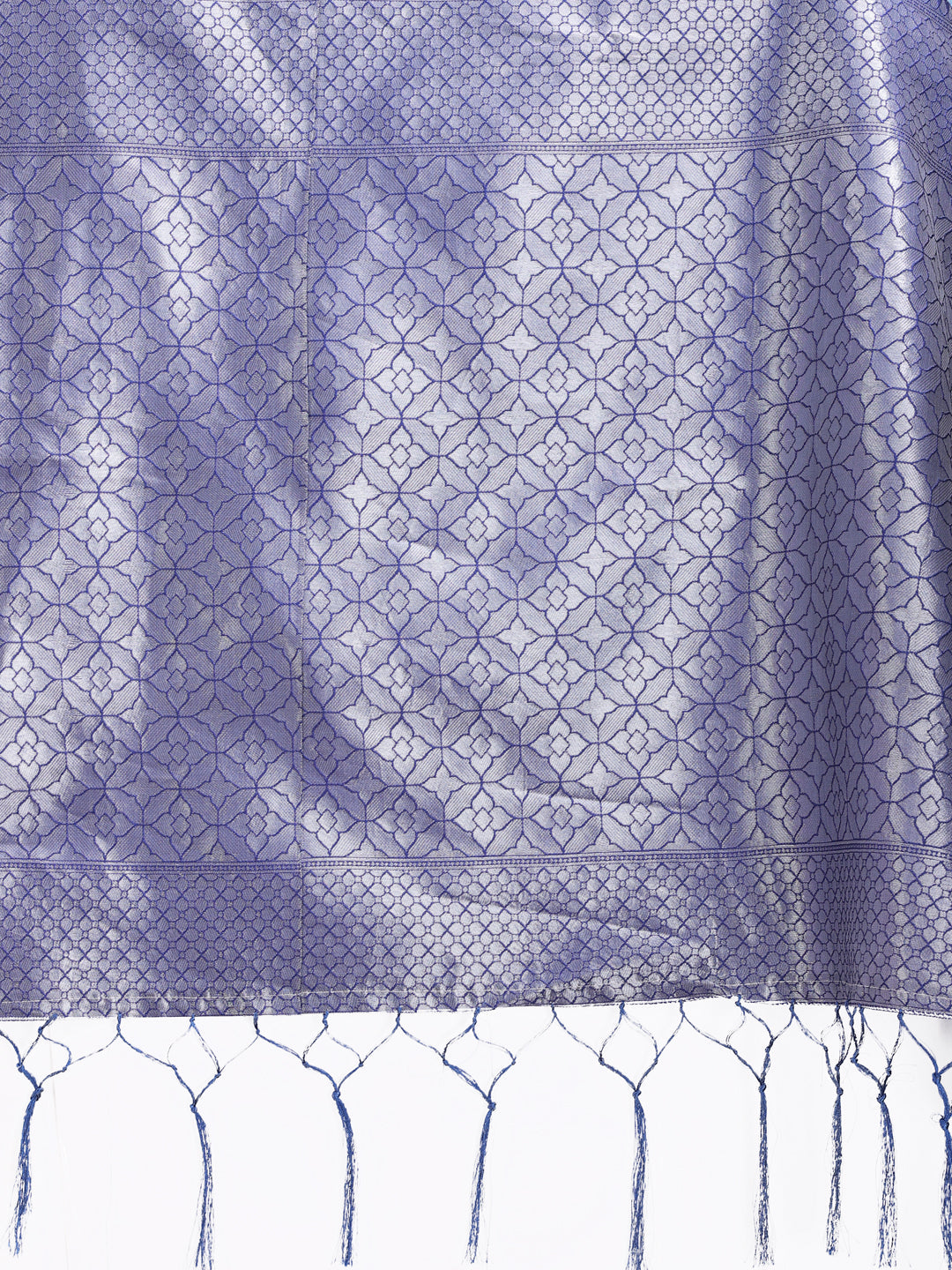 Shree Shyam Fashion Sky Blue Lichi Silk Woven Zari Work Traditional Tassel Saree | Grocsy